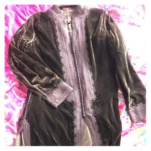 Beldi long velvety jacket